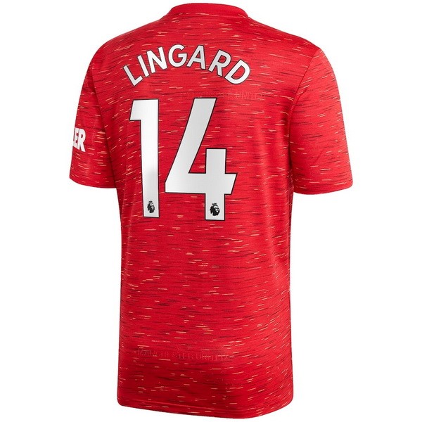 Camiseta Manchester United NO.14 Lingard 1ª Kit 2020 2021 Rojo